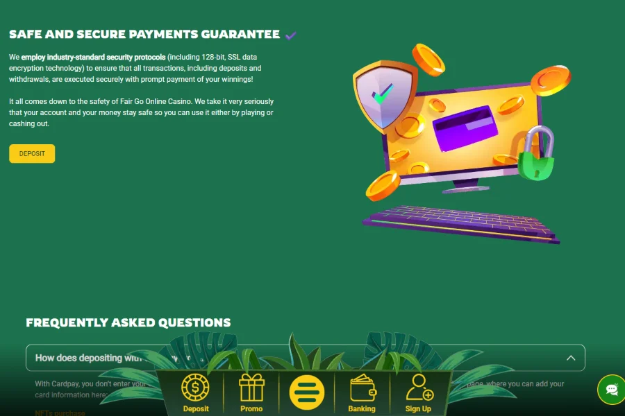 The Fair Go Casino withdrawal table showing fees, limits and weekly caps
